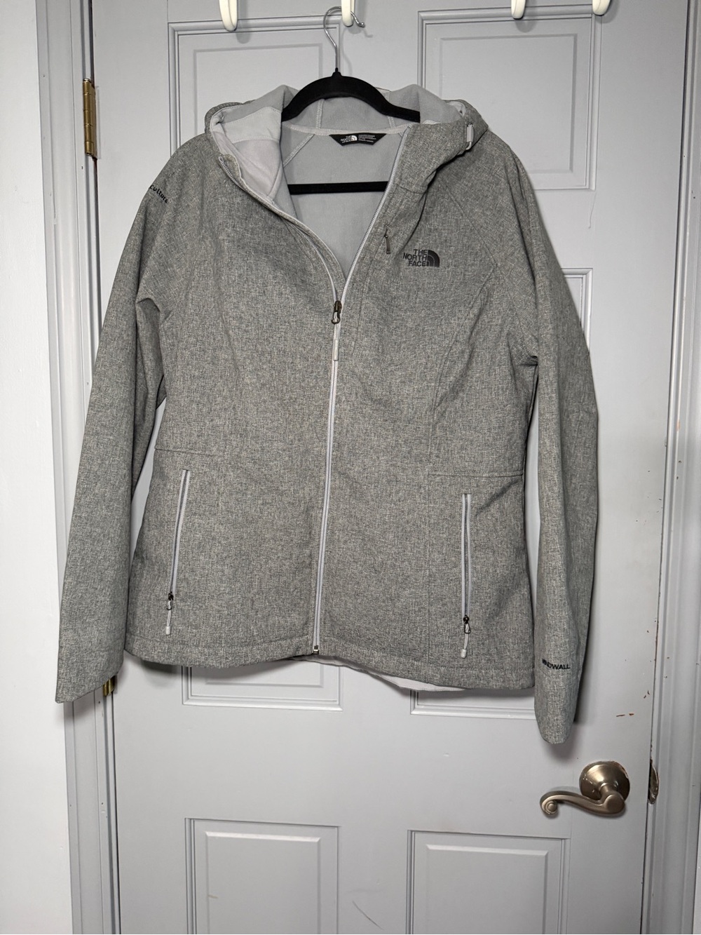 The North Face Women's Heather Gray Hooded Softshell Jacket